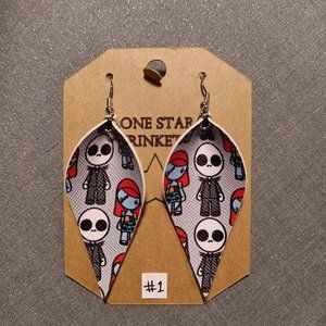 Jack and Sally #1 Nightmare Before Christmas Earrings